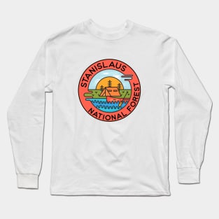 Stanislaus National Forest California Camping Canoe Long Sleeve T-Shirt